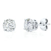 WHEA100CFRD-A 1 CTTW RD White Gold Four Prong Diamond Earrings - Berg Jewelry & Gifts