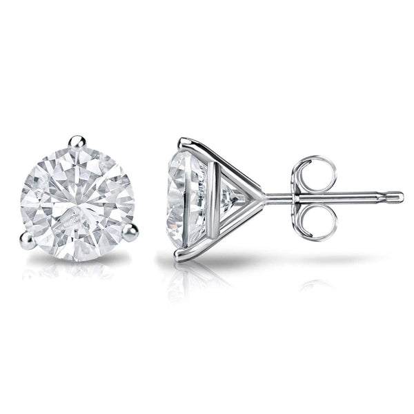 WHEMT50CFRD-A 1/2 CTTW RD White Gold Martini Set Diamond Earrings - Berg Jewelry & Gifts