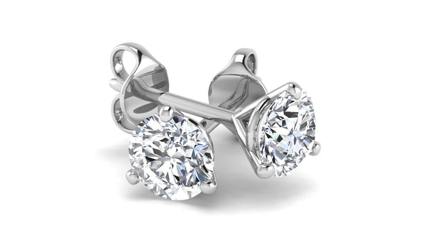 WHER100LG14 1 CTTW LAB GROWN Lab Grown Diamond Earrings - Berg Jewelry & Gifts