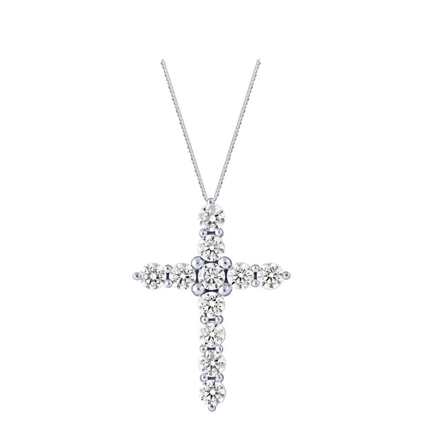 WHP170047 14KW 1/4 CTTW CROSS PENDANT Diamond Pendant - Berg Jewelry & Gifts