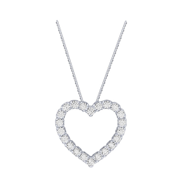 WHP200027W 14KW 1/4 CTTW HEART PENDANT Diamond Pendant - Berg Jewelry & Gifts