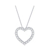 WHP200027W 14KW 1/4 CTTW HEART PENDANT Diamond Pendant - Berg Jewelry & Gifts