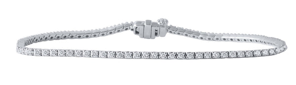 WHT160268W-14 1 CTTW 7.5" Line Bracelet Diamond Bracelet - Berg Jewelry & Gifts